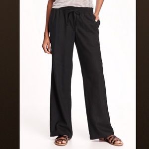 Old Navy Black Linen Pants